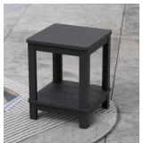 Keter Deluxe Side Table with Shelf