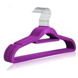 20pk Velvet Hangers Slim Purple