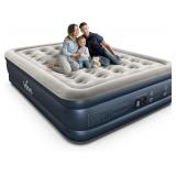 iDOO Queen Air Mattress w Built-in Pump 650lbs