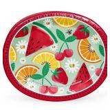 50ct Member's Mark Fruit Oval Plates, 10x12in