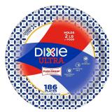186ct Dixie Ultra Paper Plate 10-1/16in