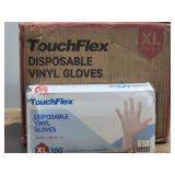 1000ct XL Clear Vinyl Gloves Touchflex