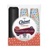 70ct Chinet Comfort Cup and Lids 16oz