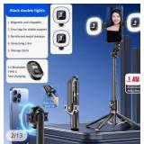 52.12in P07MAX Magnetic Selfie Stick w/2 Lights