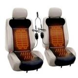 2pc Heated Car Seat Cover 12V Black ZoneTech