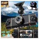 4-Channel Wifi Dash Cam 1080P + Rear Cam