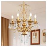 ARTPLAN Modern 6-Light Crystal Chandelier