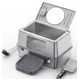 Steel Cat Litter Box 23.6x14.5x15.75in