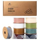 9 Rolls Vitalizart Organza Ribbon Set 10ydX1in