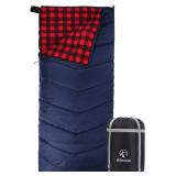 2lb REDCAMP Cotton Flannel Sleeping Bag 79x33in