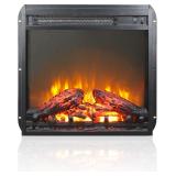 18in Electric Fireplace Insert 1400W Black