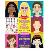 250 Stickers Make-a-Face Sticker Pad 20 Faces