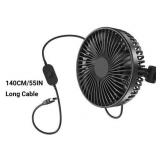 USB Car Cooling Fan 3 Speeds 5x3in