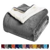 Queen Imperial Sherpa Bed Blanket 90x90in