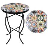 14in Mosaic Outdoor Side Table