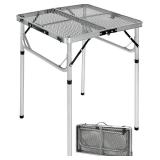 BLACK REDCAMP 24in Folding Grill Table, Outdoor