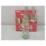 5ct Coca-Cola Christmas 1995 Bottles 8oz