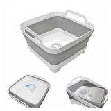 2.4gal Collapsible Wash Basin Gray