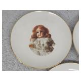 5pc Ceramic Doll Plates 8.75in