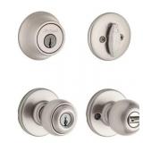 Kwikset Polo Doorknob & Deadbolt Satin Nickel