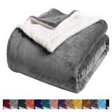 Queen Imperial Rooms Sherpa Bed Blanket Reversible