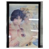 Vintage Coca Cola Picture, 12x18in