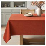 MIULEE Linen Textured Tablecloth 52x70in