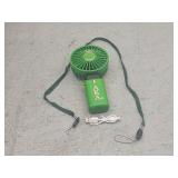 Digital Display Handheld Fan w/Necklace Attachment