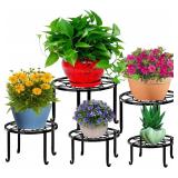 5pk Metal Plant Stands Planter Rack