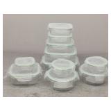 11pc Glass Food Storage Containers w/Latching Lids