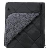 79x79in Waterproof Stadium Blanket w/Sherpa Lining