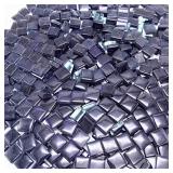 1.1lb Crystal Mosaic Tiles 0.4x0.4in Black