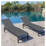 2pk Roller Lounge Chairs 77x26.5x12.5in