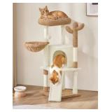 42in Yaheetech Plush Cat Tree