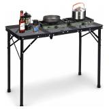 REDCAMP Triple Foldable Grill Table, 34x16in