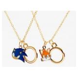 16in Sonic & Tails Best Friend Necklace Set