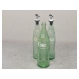 3pc Vintage Glass Coca-Cola Bottles 16oz & 26oz