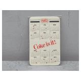 6ct Vintage Coca-Cola Pocket Calendar 1985