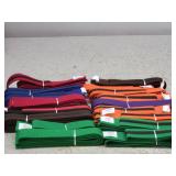 17pc Assorted Size & Color Martial Arts Belts