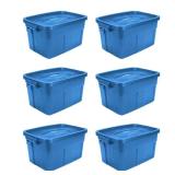 6pk Roughneck Plastic Storage Tote 14gal