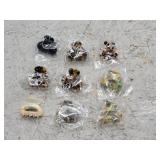 9pc Mini Hair Clips Assorted Color