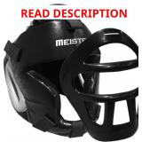 Leather Head Guard w/Mask Black Meister