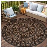 10x10ft VUNATE Outdoor Rug Round Waterproof