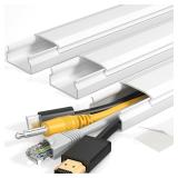 42in Yecaye TV Cord Hider Wall Mount White