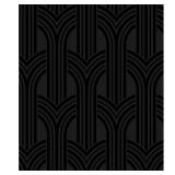 31.35sqft Onyx Geometric Arches Wallpaper P&S