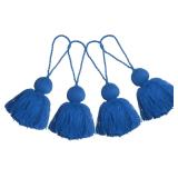4pc BLUE Mini Bookmark Tassels 6in