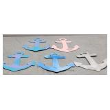 5pk Wood Anchor Wall Decor 11.5&12in