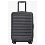 20in Carry-On Luggage ABS Case Black