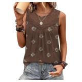 3XL Womens Tank Tops Sleeveless Lace Top