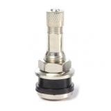 10pk Nickel Plated Brass Tire Valve 1.44in